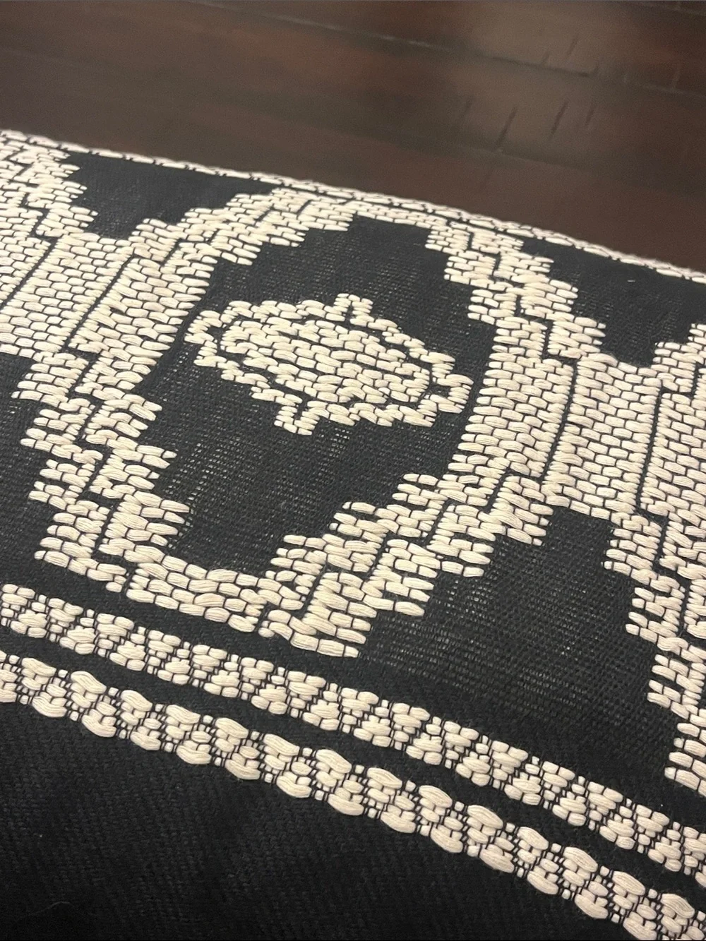 Pendleton Kiva Steps Decor Hug Throw Pillow 14”x30” black new Southwestern